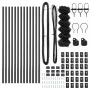 Cerca de Eslabones de Cadena con 13 Postes 0.4x25 m Acero Galvanizado Gris | Foro24.es | Tu tienda online para hogar, jardín y más Foro24.es