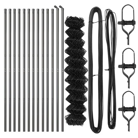 Cerca de Eslabones de Cadena Conjunto de 2 Gris Acero 25 x 1 m | Foro24.es | Tu tienda online para hogar, jardín y más Foro24.es