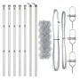 Cerca de Eslabones de Cadena con 7 Postes 0.6x10 m Acero Galvanizado | Foro24.es | Tu tienda online para hogar, jardín y más Foro24.es