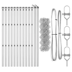 Cerca de Malla con 13 Posts 0.4x25 m Acero