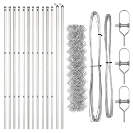 Cerca de cadena con 13 postes 1.2x25 m Acero galvanizado | Foro24.es | Tu tienda online para hogar, jardín y más Foro24.es