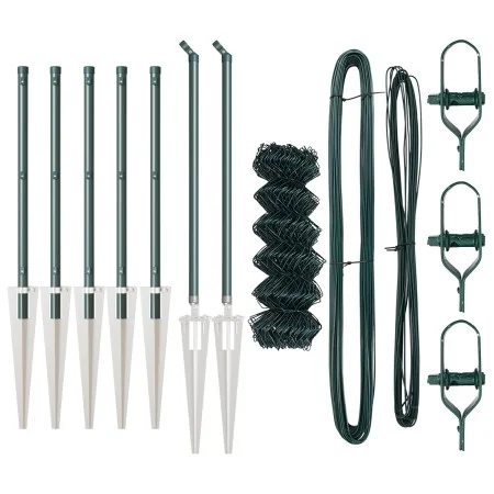 Cerca de Malla con 7 Postes de Punta 0.8x10 m Acero Galvanizado | Foro24.es | Tu tienda online para hogar, jardín y más Foro24.es