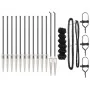 Cerca de eslabones de cadena con 13 postes en espiga 0.6x25 m Acero galvanizado | Foro24.es | Tu tienda online para hogar, jardín y más Foro24.es
