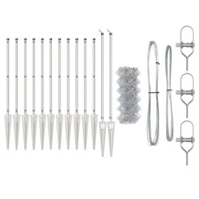 Cerca de Eslabones de Cadena Juego de 2 Acero Galvanizado by , fence panels - Ref: Foro24-3351223, Price: 215,16 €, Discount:...