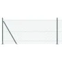 Cerca de enlace de cadena con 7 postes de brida 0.8x10 m de acero galvanizado | Foro24.es | Tu tienda online para hogar, jardín y más Foro24.es