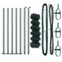 Cerca de malla con 7 postes flangados 0.6x10 m Acero galvanizado | Foro24.es | Tu tienda online para hogar, jardín y más Foro24.es