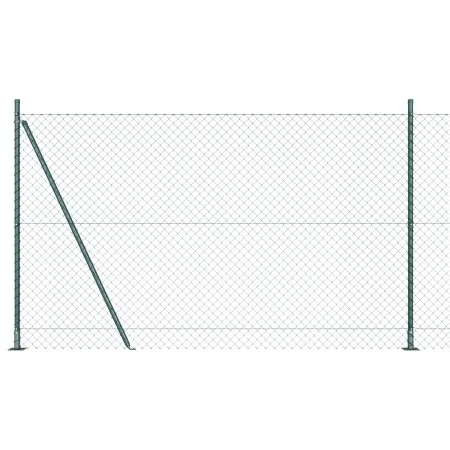 Cerca de Malla con 7 Postes Flanchados 1.4x10 m de Acero Galvanizado | Foro24.es | Tu tienda online para hogar, jardín y más Foro24.es