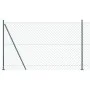Cerca de malla eslabonada con 7 postes anclados 1.5x10 m Acero galvanizado | Foro24.es | Tu tienda online para hogar, jardín y más Foro24.es