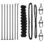 Cerca de eslabones de cadena con 7 postes flangados 0.8x10 m de acero galvanizado | Foro24.es | Tu tienda online para hogar, jardín y más Foro24.es