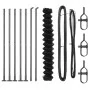 Cerca de Eslabones de Cadena con 7 Postes con Flanco 1.6x10 m de Acero Galvanizado | Foro24.es | Tu tienda online para hogar, jardín y más Foro24.es
