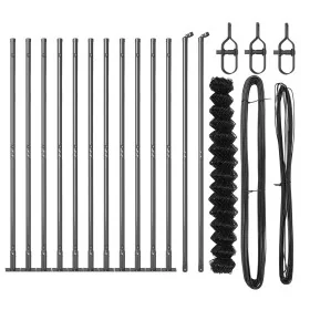 Cerca de malla con 13 postes con brida 1.4x25 m