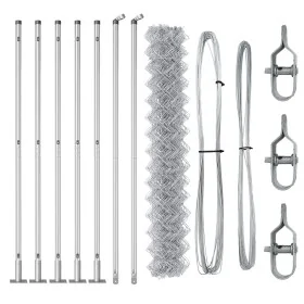 Cerca de Malla con 7 Postes Flangentes 1.5x10 m