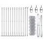 Cerca de eslabones de cadena con 13 postes con brida 0.4x25 m de acero galvanizado | Foro24.es | Tu tienda online para hogar, jardín y más Foro24.es
