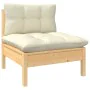 Garden furniture 7 pieces and cushions solid cream pine wood by vidaXL, Garden sets - Ref: Foro24-3097163, Price: 513,77 €, D...