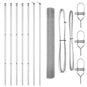 Juego de Postes de Cerca 10 x 1 m Set de 2 Acero Galvanizado by , fence panels - Ref: Foro24-3351572, Price: 80,73 €, Discoun...