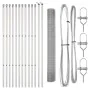 Conjunto de Postes de Cerca de 25 m Conjunto de 2 Acero galvanizado | Foro24.es | Tu tienda online para hogar, jardín y más Foro24.es