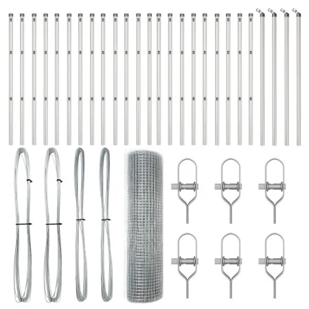Cerca de Malla Soldada con 13 postes 0.8x50 m Acero Galvanizado | Foro24.es | Tu tienda online para hogar, jardín y más Foro24.es