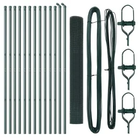 Juego de postes de cercas Conjunto de 2 Verde