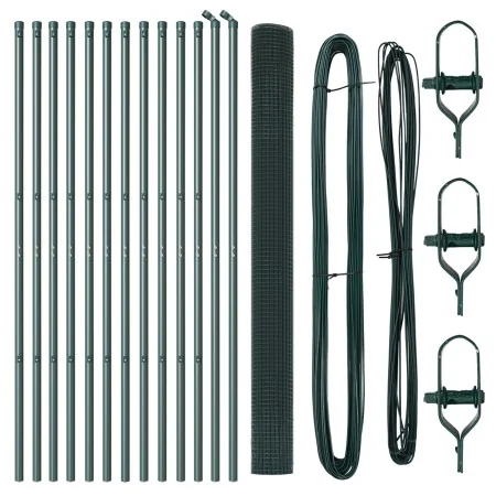 Conjunto de Poste de Cerca Conjunto de 2 Verde by , fence panels - Ref: Foro24-3351740, Price: 192,93 €, Discount: -5%%