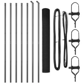 Conjunto de Postes de Cerca Gris Set de 2 Gris Metal 10 x 1 m by , fence panels - Ref: Foro24-3351808, Price: 81,72 €, Discou...