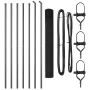 Set de Poste de Cerca Set de 2 Gris Oscuro by , fence panels - Ref: Foro24-3351809, Price: 80,03 €, Discount: -5%%