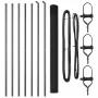 Set de Poste de Cerca Set de 2 Gris Metal 10 x 1.5 m Duradero | Foro24.es | Tu tienda online para hogar, jardín y más Foro24.es