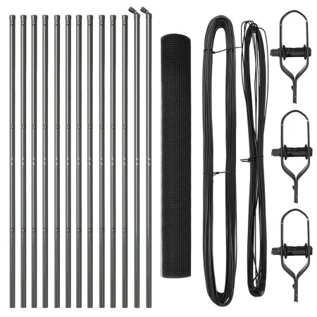 Cerca de Alambre Soldado con 13 Postes Gris 1x25 m Acero by , fence panels - Ref: Foro24-3351846, Price: 144,03 €, Discount: ...