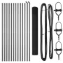 Cerca de Alambre Soldado con 13 Postes Gris 1x25 m Acero by , fence panels - Ref: Foro24-3351846, Price: 144,03 €, Discount: ...