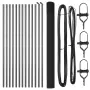 Juego de postes de cercado Conjunto de 2 Gris Acero recubierto, PVC von , Zaunpaneele - Ref: Foro24-3351855, Preis: 192,04 €,...