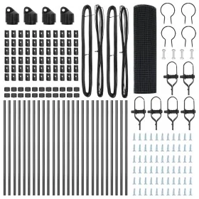 Valla de Malla Soldada con 13 Postes Gris 0.8x50
