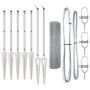 Juego de Postes de Cerca Set de 2 Acero galvanizado 10 x 0.5 m | Foro24.es | Tu tienda online para hogar, jardín y más Foro24.es