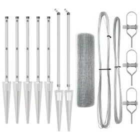 Juego de Postes de Cerca 10 x 1 m Set de 2 Acero Galvanizado by , fence panels - Ref: Foro24-3351928, Price: 123,19 €, Discou...