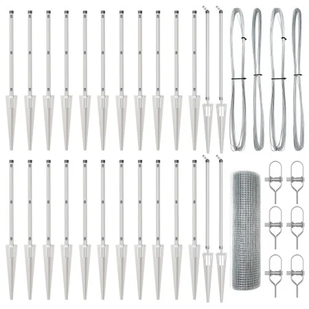 Cerca de Malla Soldada con 13 Postes de Picos 0.5x50 m Acero Galvanizado von , Zaunpaneele - Ref: Foro24-3351985, Preis: 325,...