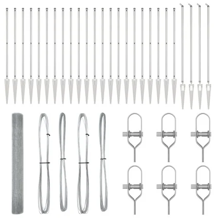 Cerca de Alambre Soldado con 13 Postes de Espiga 1.4x50 m Acero Galvanizado | Foro24.es | Tu tienda online para hogar, jardín y más Foro24.es