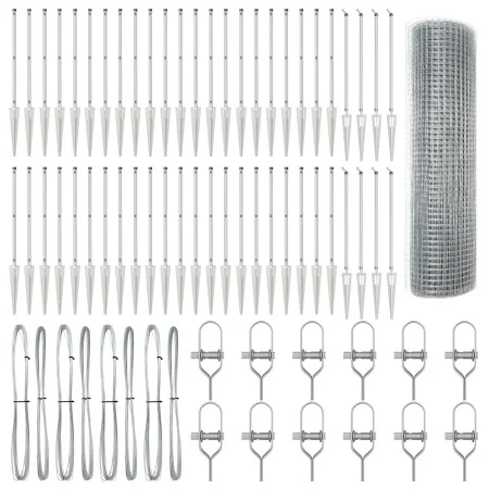 Cerca de Alambre Soldado con 13 Postes de Punta 0.8x100 m Acero Galvanizado | Foro24.es | Tu tienda online para hogar, jardín y más Foro24.es