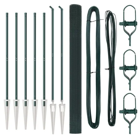 Juego de Postes de Cerca Verde Set de 2 Verde Acero Galvanizado von , Zaunpaneele - Ref: Foro24-3352060, Preis: 143,98 €, Rab...