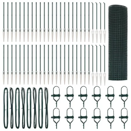 Cerca de Malla Soldada con 13 Estacas Verde 0.6x100 m Acero by , fence panels - Ref: Foro24-3352137, Price: 732,46 €, Discoun...
