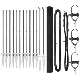 Juego de postes de cercas Paquete de 2 Gris Metal 25 x 1.5 m by , fence panels - Ref: Foro24-3352212, Price: 259,70 €, Discou...