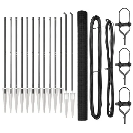 Juego de postes de cercas Paquete de 2 Gris Metal 25 x 1.5 m by , fence panels - Ref: Foro24-3352212, Price: 259,70 €, Discou...