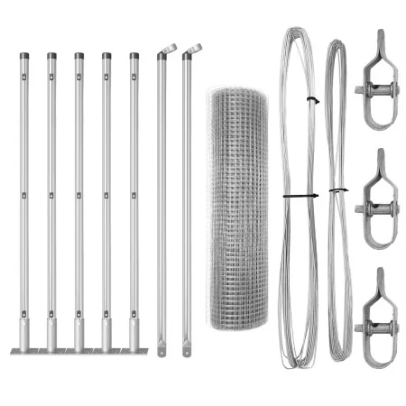 Juego de postes de cerca Set de 2 Acero galvanizado 10 x 0.5 m | Foro24.es | Tu tienda online para hogar, jardín y más Foro24.es