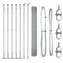 Conjunto de Postes de Valla Set de 2 Acero galvanizado by , fence panels - Ref: Foro24-3352281, Price: 93,59 €, Discount: -5%%
