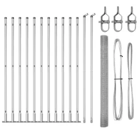 Valla de Alambre Soldado de con 13 Postes Flangados 1.5x25 m Acero Galvanizado by , fence panels - Ref: Foro24-3352330, Price...