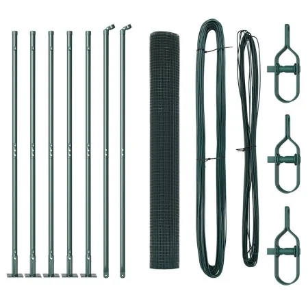 Juego de Postes de Cerca Set de 2 Verde Metal 10 x 1 m Duradero von , Zaunpaneele - Ref: Foro24-3352401, Preis: 90,50 €, Raba...