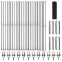 Cerca de Alambre Soldado con 13 Postes Flangeados Gris 0.4x100 m Acero by , fence panels - Ref: Foro24-3352603, Price: 431,00...