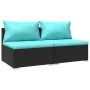 2-piece garden furniture set and black synthetic rattan cushions by vidaXL, Garden sets - Ref: Foro24-3101393, Price: 155,59 ...