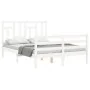 Estructura de cama con cabecero madera maciza blanco 120x200 cm de vidaXL, Camas y somieres - Ref: Foro24-3194957, Precio: 12...