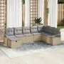 Juego de Sofá de Jardín de 8 Piezas con Cojines Beige de Poliratán, Sofá de Jardín de 2 Plazas con Cojines Beige de Poliratán | Foro24.es | Tu tienda online para hogar, jardín y más Foro24.es