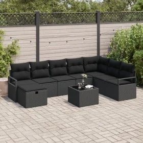 Comprar Juego de Sofá de Jardín de 9 Piezas con