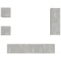 TV-Möbelset 5-teilig betongraues Sperrholz von vidaXL, TV-Möbel - Ref: Foro24-3114441, Preis: 166,87 €, Rabatt: %