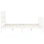 Estructura de cama con cabecero madera maciza blanco 140x200 cm de vidaXL, Camas y somieres - Ref: Foro24-3194117, Precio: 13...